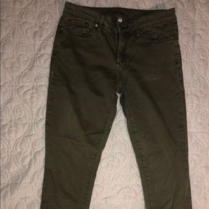 Army green jeans